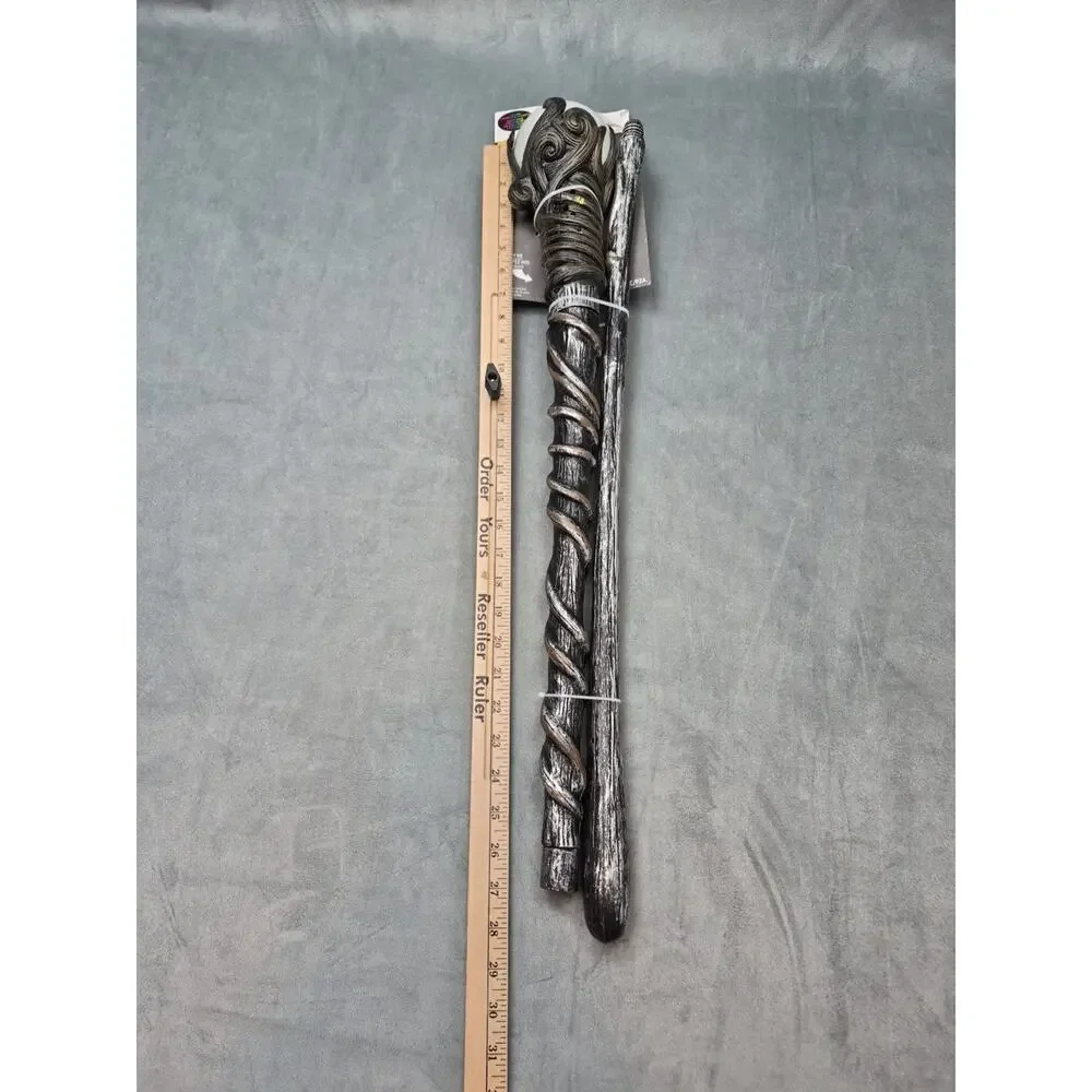 Staff Light Up Ball Wizard Sorcerer Staff Cane Halloween CoplayCostume Accessory